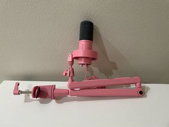 Pink FIFINE K688 Microphone W/ FIFINE BM88 Low-Profile Boom Arm Stand