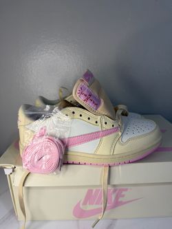 Nike Air Jordan 1 Low Pink Cream Sneakers