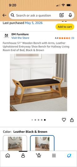 Entryway bench