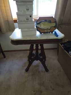 Antique marble top table