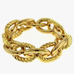Gold-Tone Chain-Link Design Bracelet