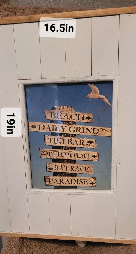 Picture Frame White Wood Look