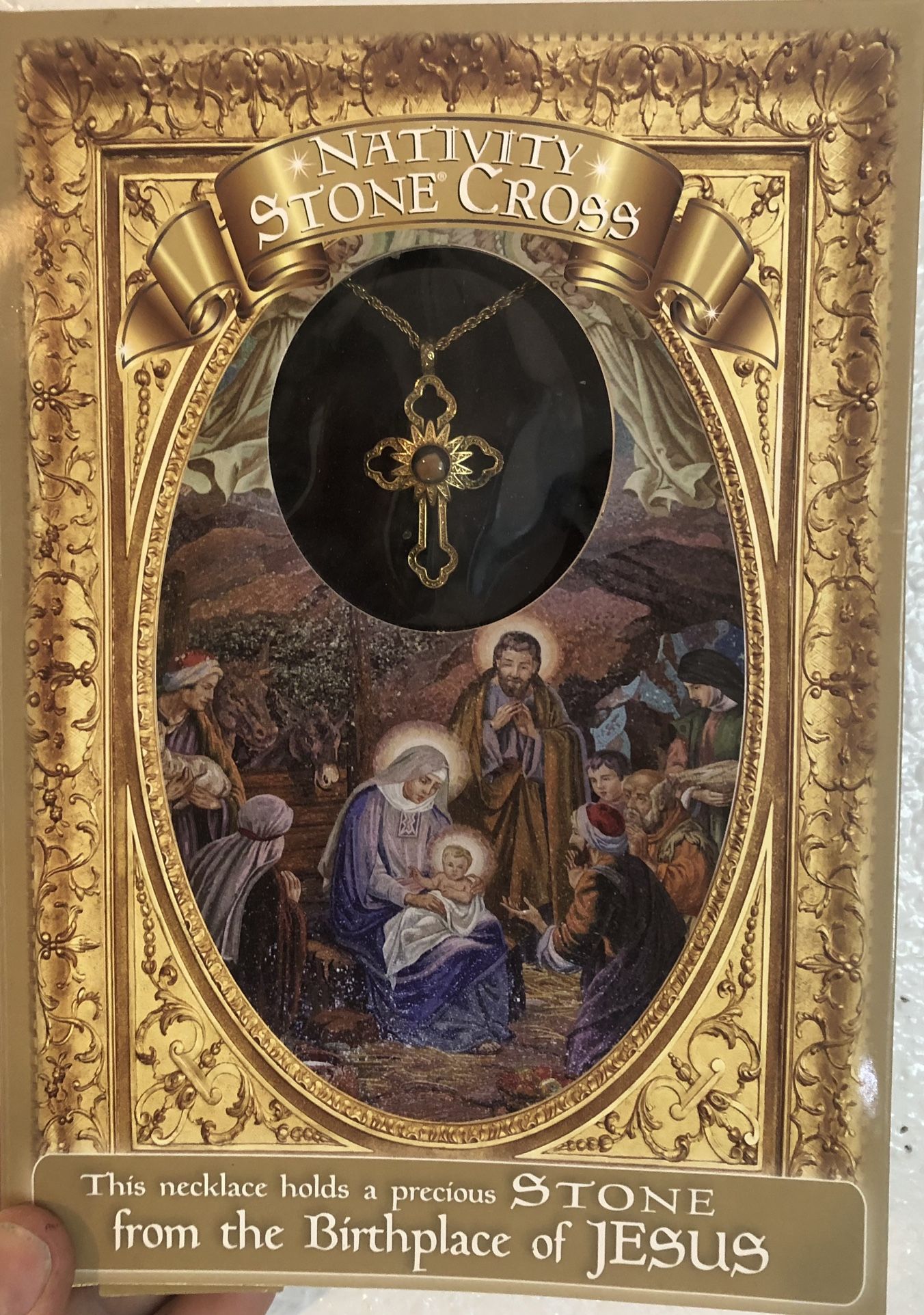 Necklace- Nativity Stone Cross