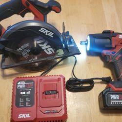 "Skil" Brushless 20V... 6 1/2" circular saw & 1/2 Impact wrench (mid torque) set