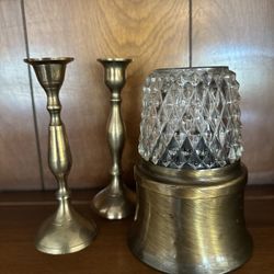 Antique Pressed Glass Oil Lamp