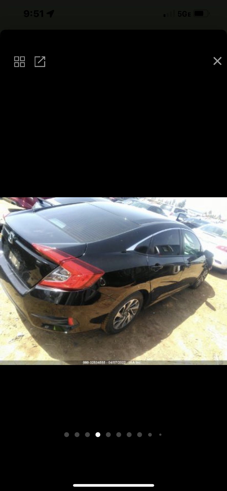 2016 Civic Ex Salvage Runs And Drives 90xxxx Miles Sale As Is Passes Smog 7300 I Got Fender Just Need Bumper (contact info removed) Interested Call
