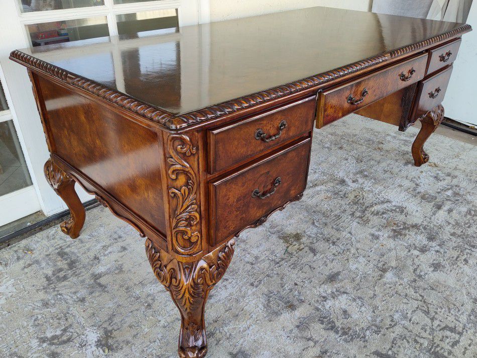 Queen Anne Style Ornate Writing Desk


