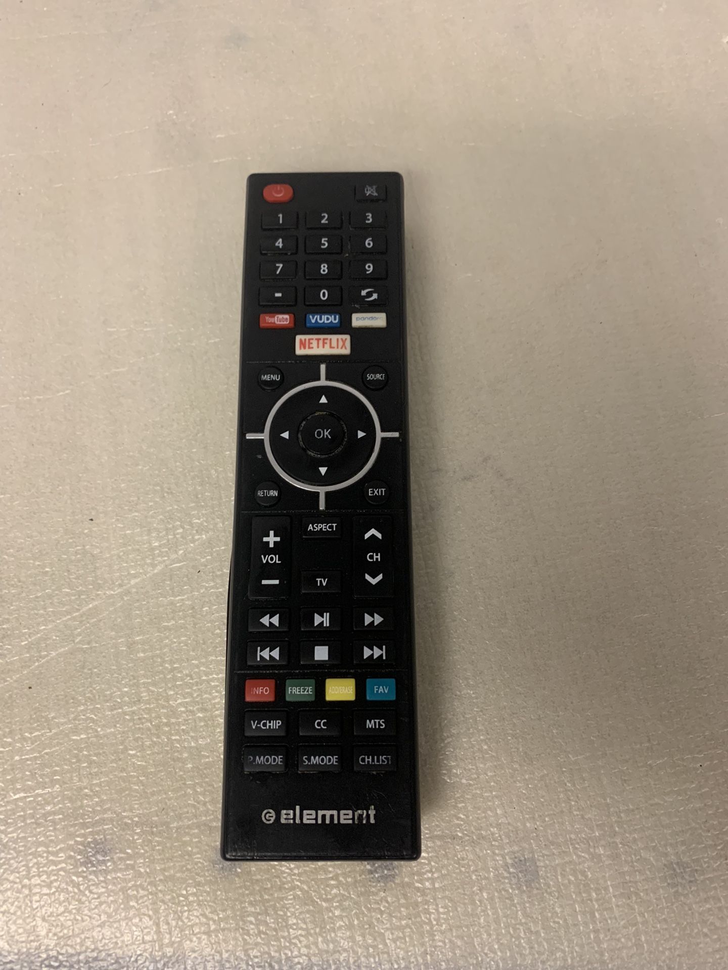 Element Electronics Smart TV Remote Model ERC001S-cr.