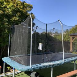 Rectangle Trampoline w/safety net