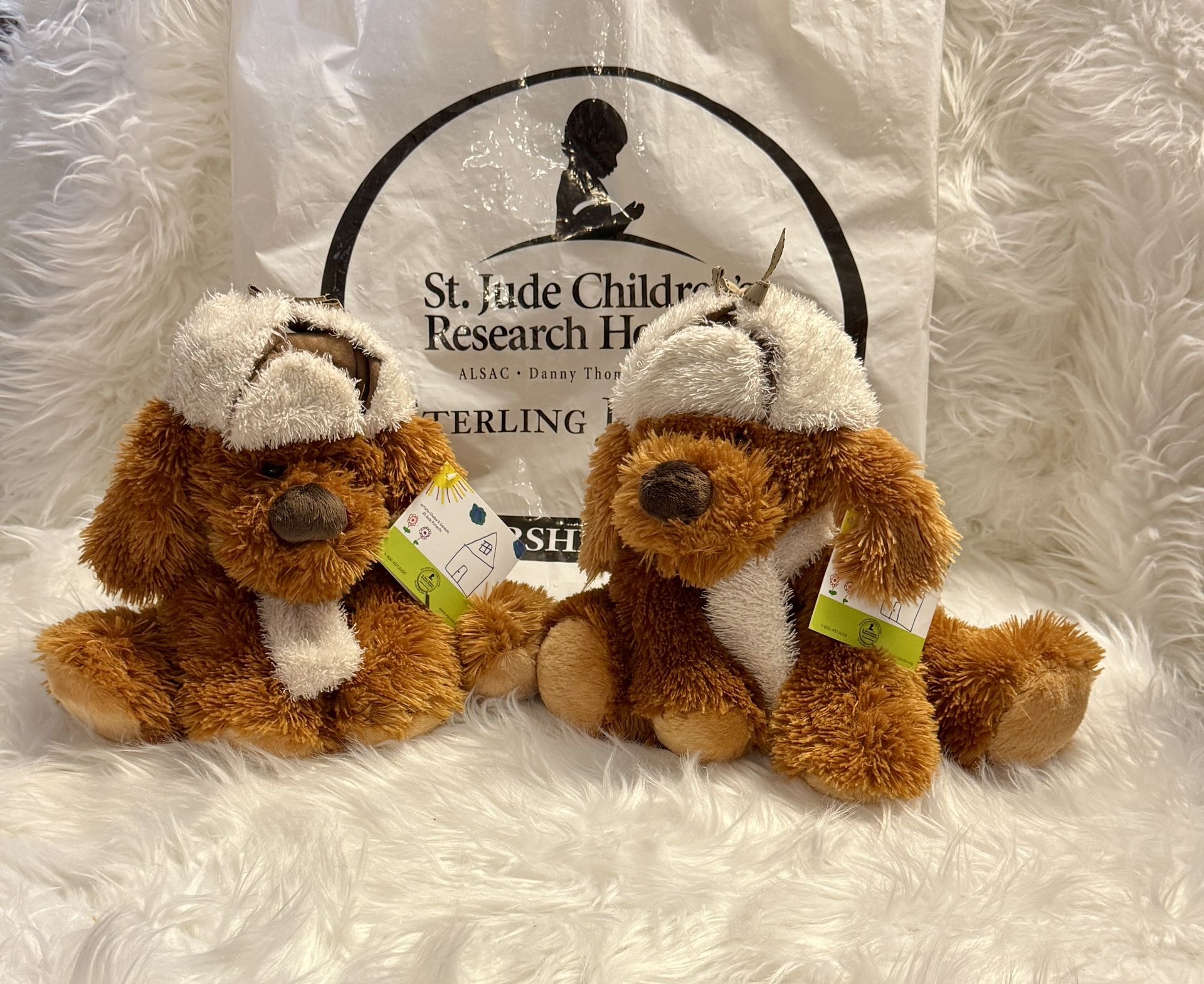 Set-2 St. Jude Children’s Research Hospital Kay Jewelers Promo Plush “Graham” Plush Puppies-Stuffies