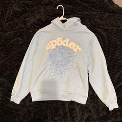 sp5der hoodie sky blue size M
