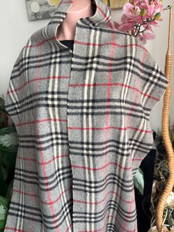 Burberry London Lamb Wool Shawl Scarf.