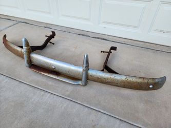 Original 1941 Chevrolet Car Front Chrome Bumper with Guards & Brackets