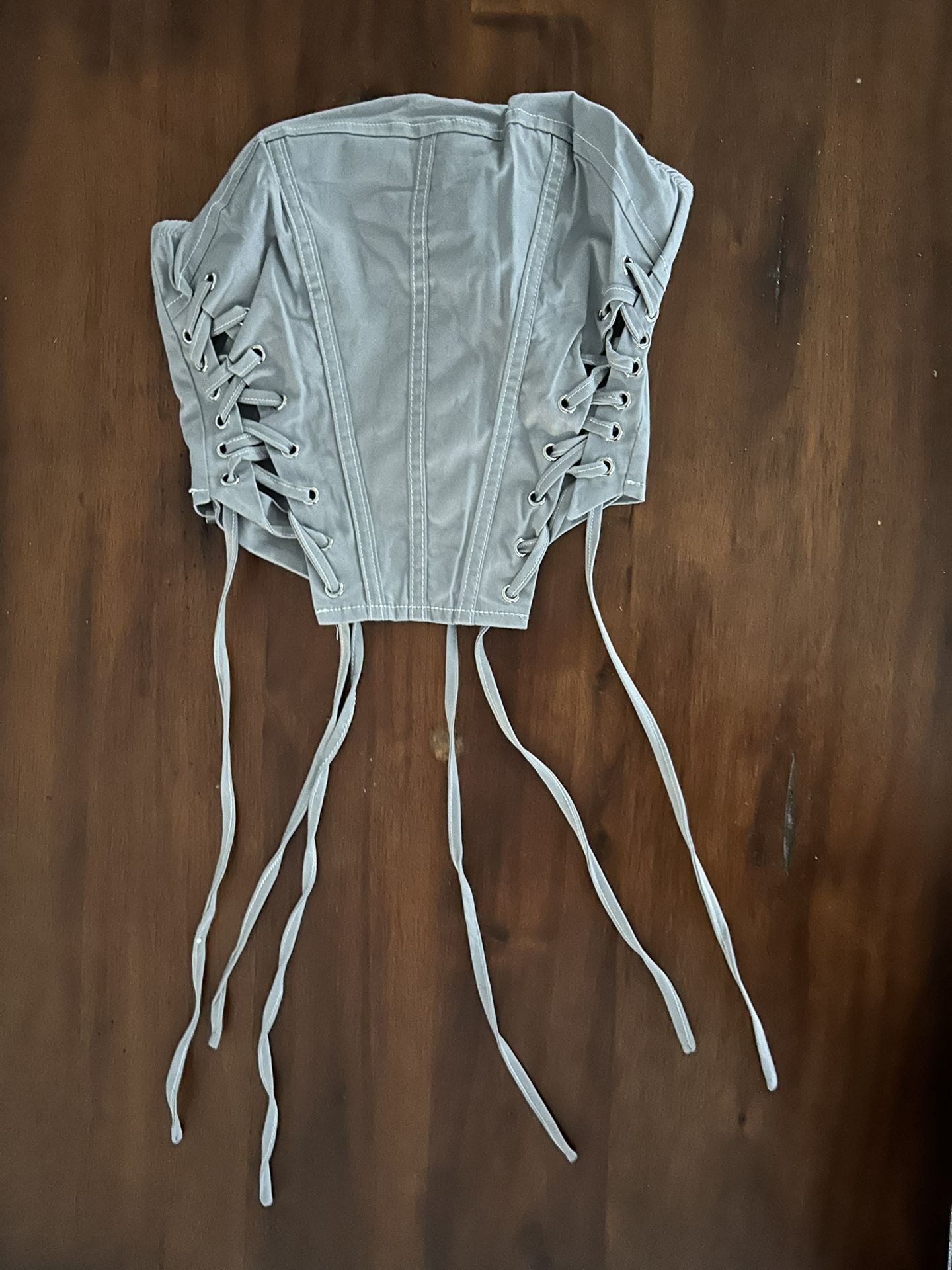 Fashion Nova Grey Corset Top