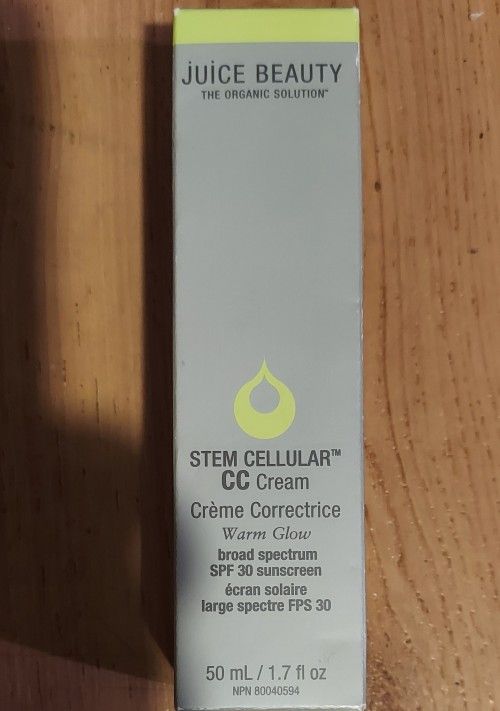 Juice Beauty Warm Glow Stem Cellular CC Cream with Zinc SPF 30, Color-Correcting Face Moisturizer, 1.7 Fl Oz