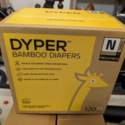 Dyper Newborn Bamboo Diapers 120 ct