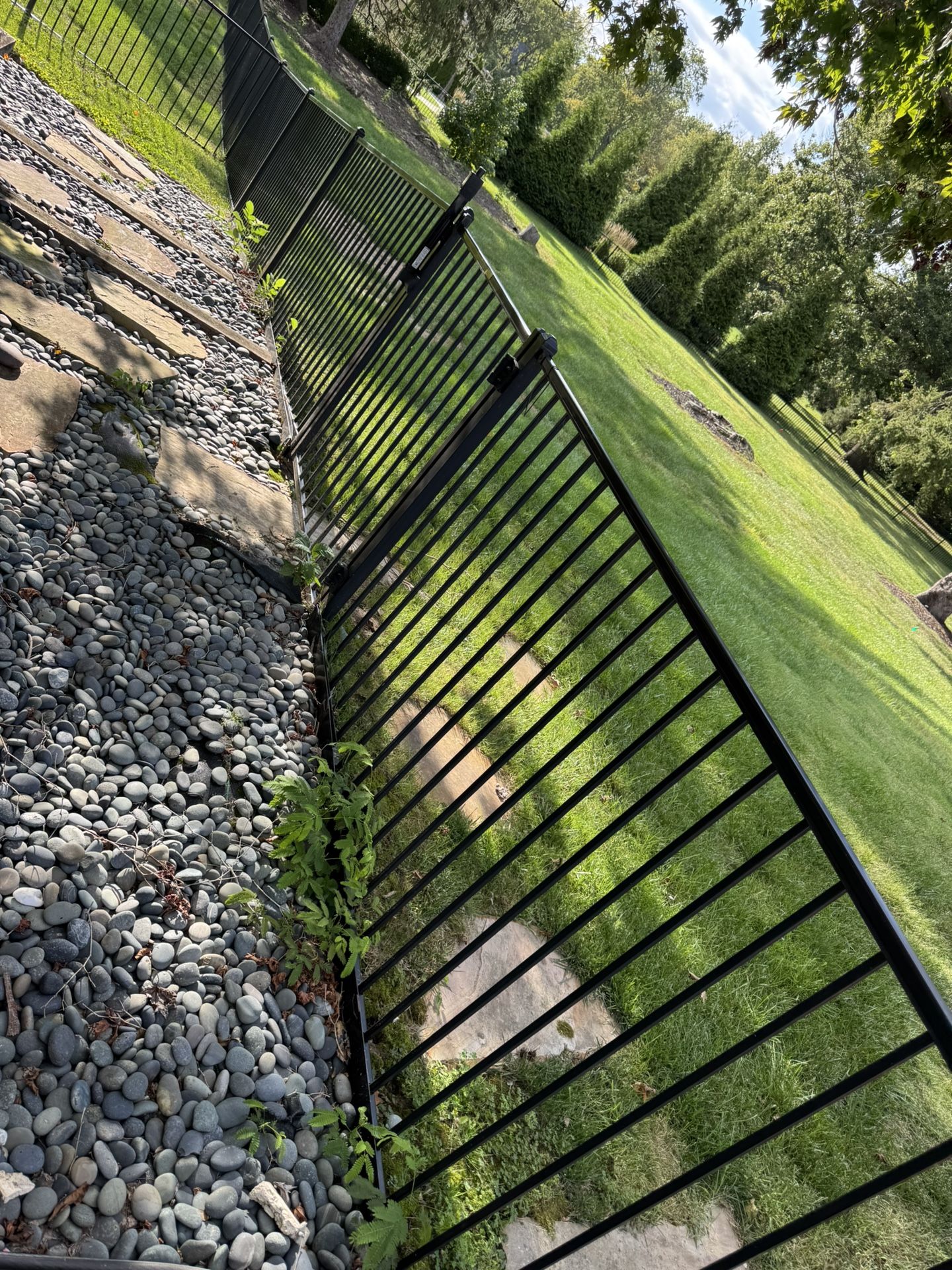 Black aluminum fence
