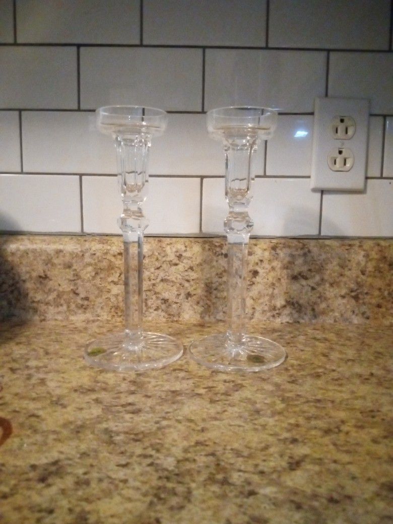 9" Waterford Crystal Candlesticks