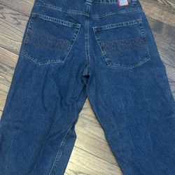 Empyre Ultra Loose Fit Dark Blue Jeans