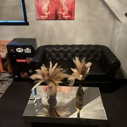 Love Seat ,table, Mini Fridge 
