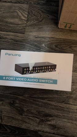 PanLong 8 Port AV Switch - Video Audio Selector - New