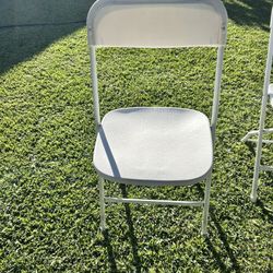 White Folding Chairs – Event & Party Ready – $7.50 Each