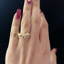 Elephante Gold Laminated Ring