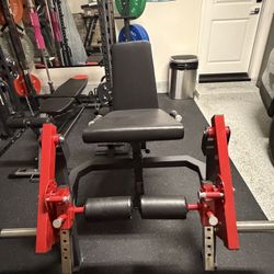 60+% off retail GMWD Leg Extension and Curl Machine, Single Leg Extension, Standing curl, syedee red