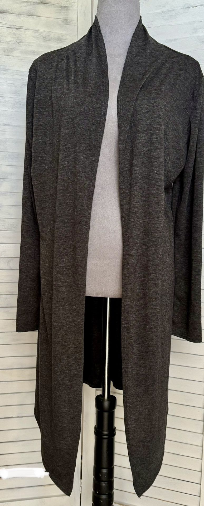Gray Cardigan Sweater, XL
