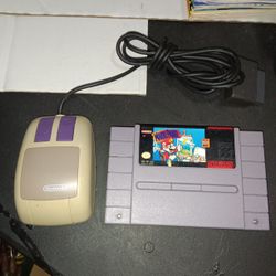 Vintage Nintendo Mario Paint SNES Game Original Mouse Japan Super Nintendo Tested 