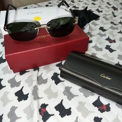 Cartier Rimless Metal Sunglasses 