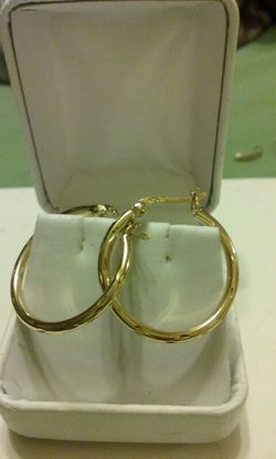 Gold plated Sterling silver hoop earrings