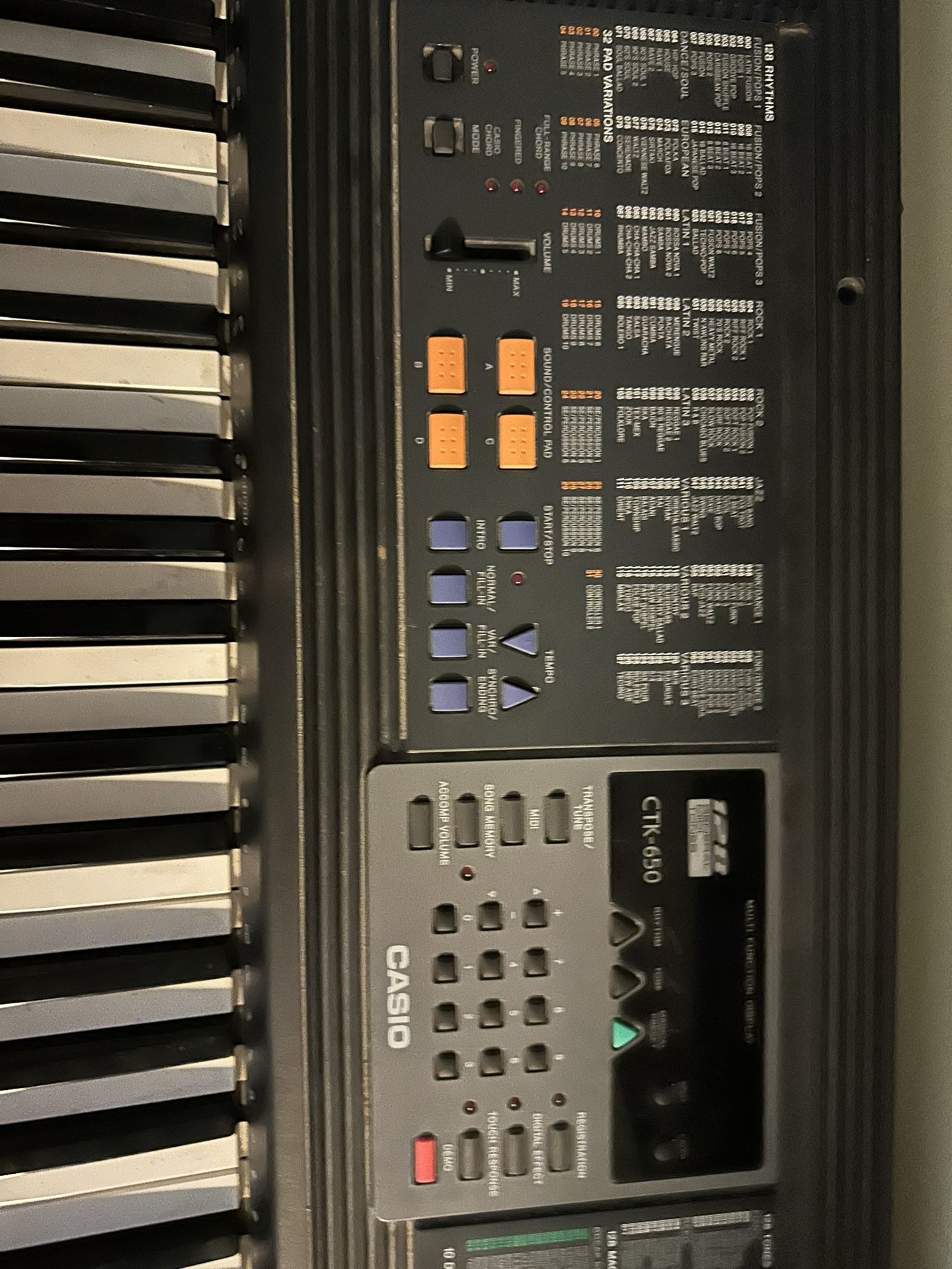 Casio Keyboard And Stand