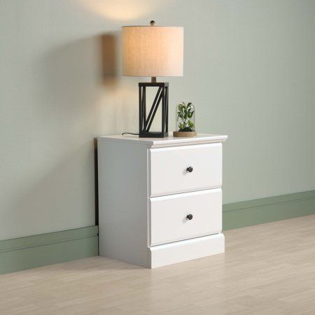 Sauder Parklane Nightstand, Soft White Finish White - 19.921"L x 16.22"W x 23.701"H