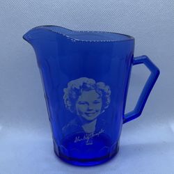 Shirley Temple Cobalt Blue WHEATIES Pitcher 1934