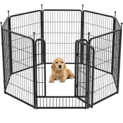 Dog Playpen Designed for Camping, Yard, 32" Height for Small/Medium Dogs, 8 Panels