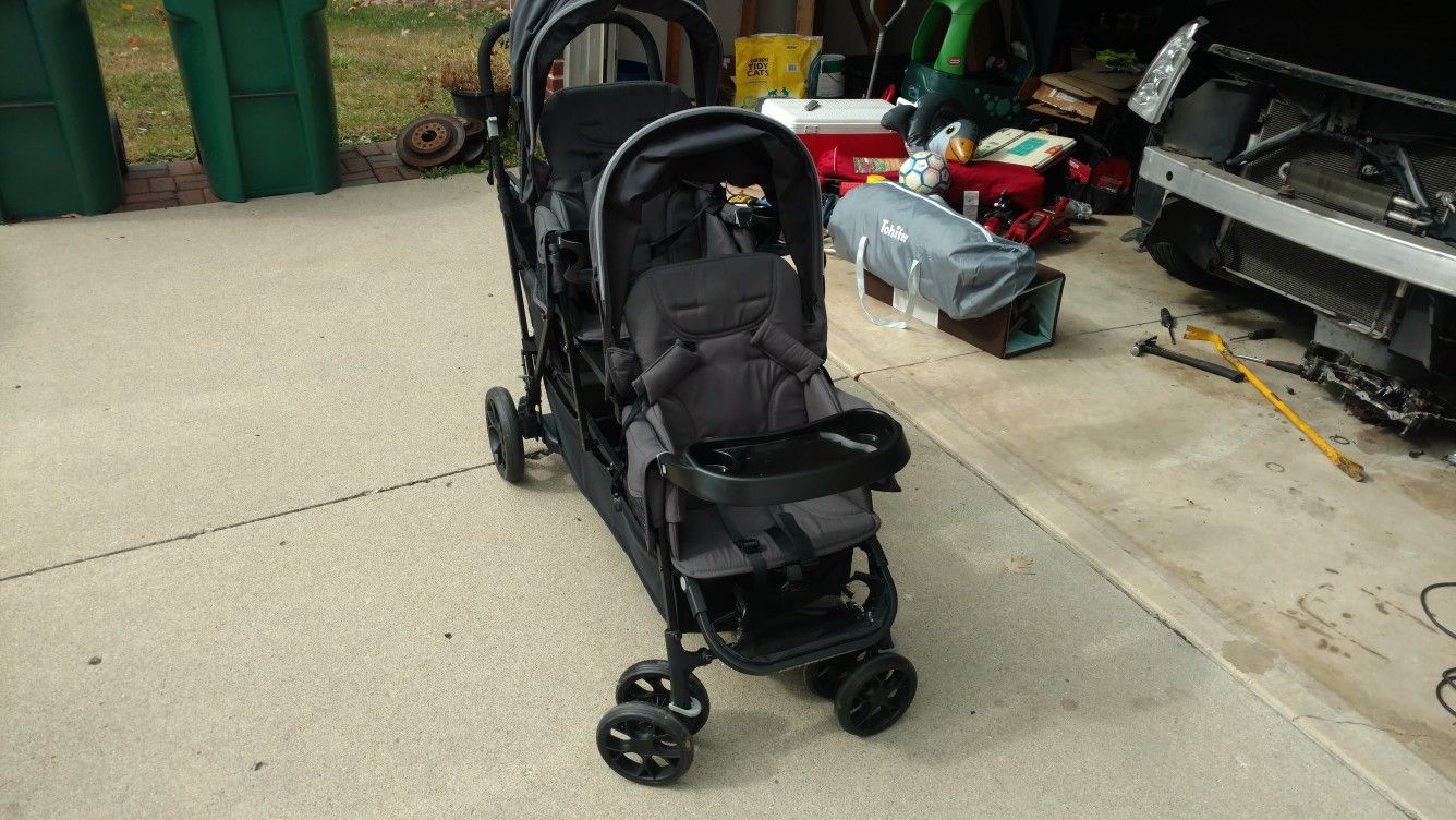 Joovy Big Caboose Double/Triple Stroller Barely Used Nice 