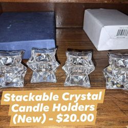 Crystal Candle Holders Set Of 4