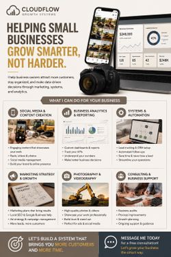 Marketing, Content Creation & Business Growth for Small Businesses