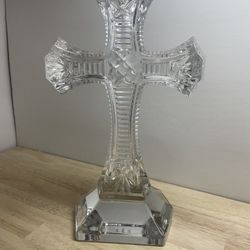 Waterford Crystal Clear Standing Cross 9.5 Inches High 6 Inches Wide