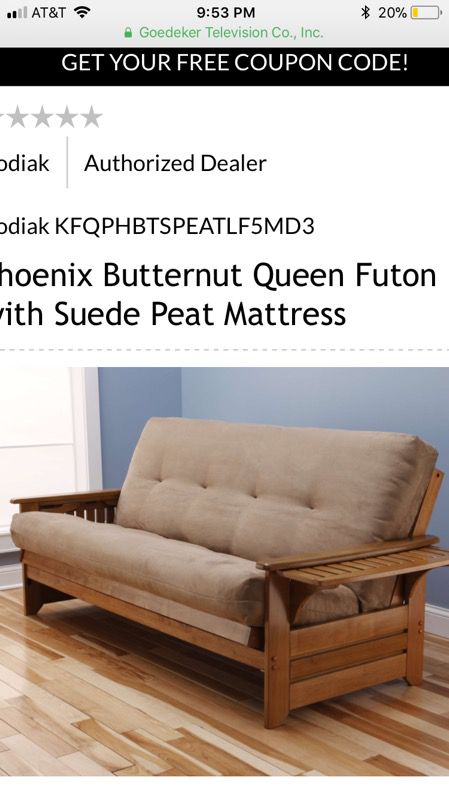 Big futon (brown suede futon