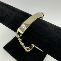14KT YELLOW GOLD 8.5” ID LINK BRACELET 9.00MM 22.3GR