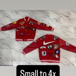 Red Nike supreme collab jacket