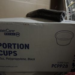 2oz Black Plastic Containers