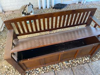 Solid wood storage bench