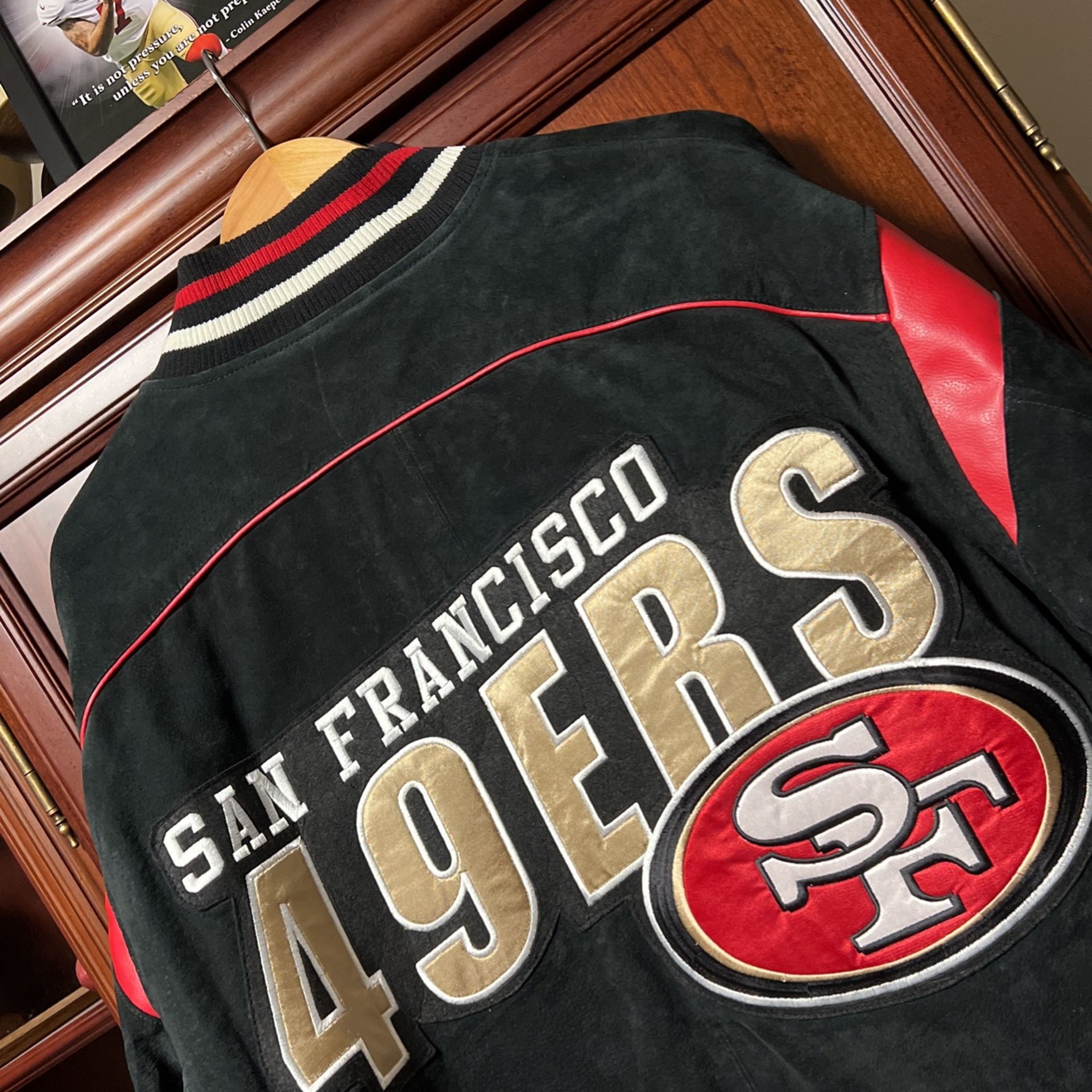 NFL SF 49er Suede/Leather Vintage Bomber Jacket
