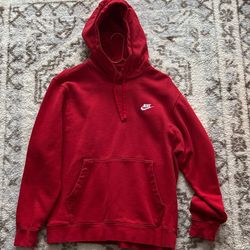 Large Red Nike Hoodie