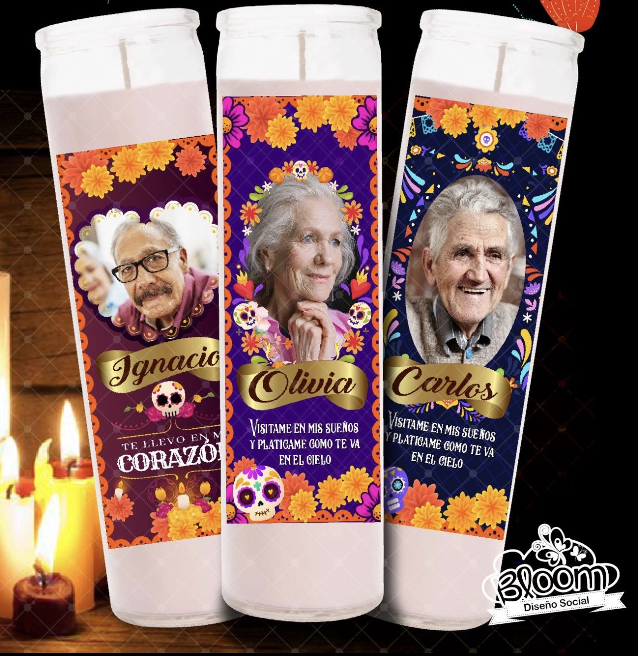 Dia De Los Muertos Candles Day Of the dead candles