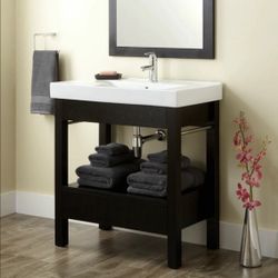Magick Woods Sonata 38 1/4-Inch Vanity Cabinet & Sink.