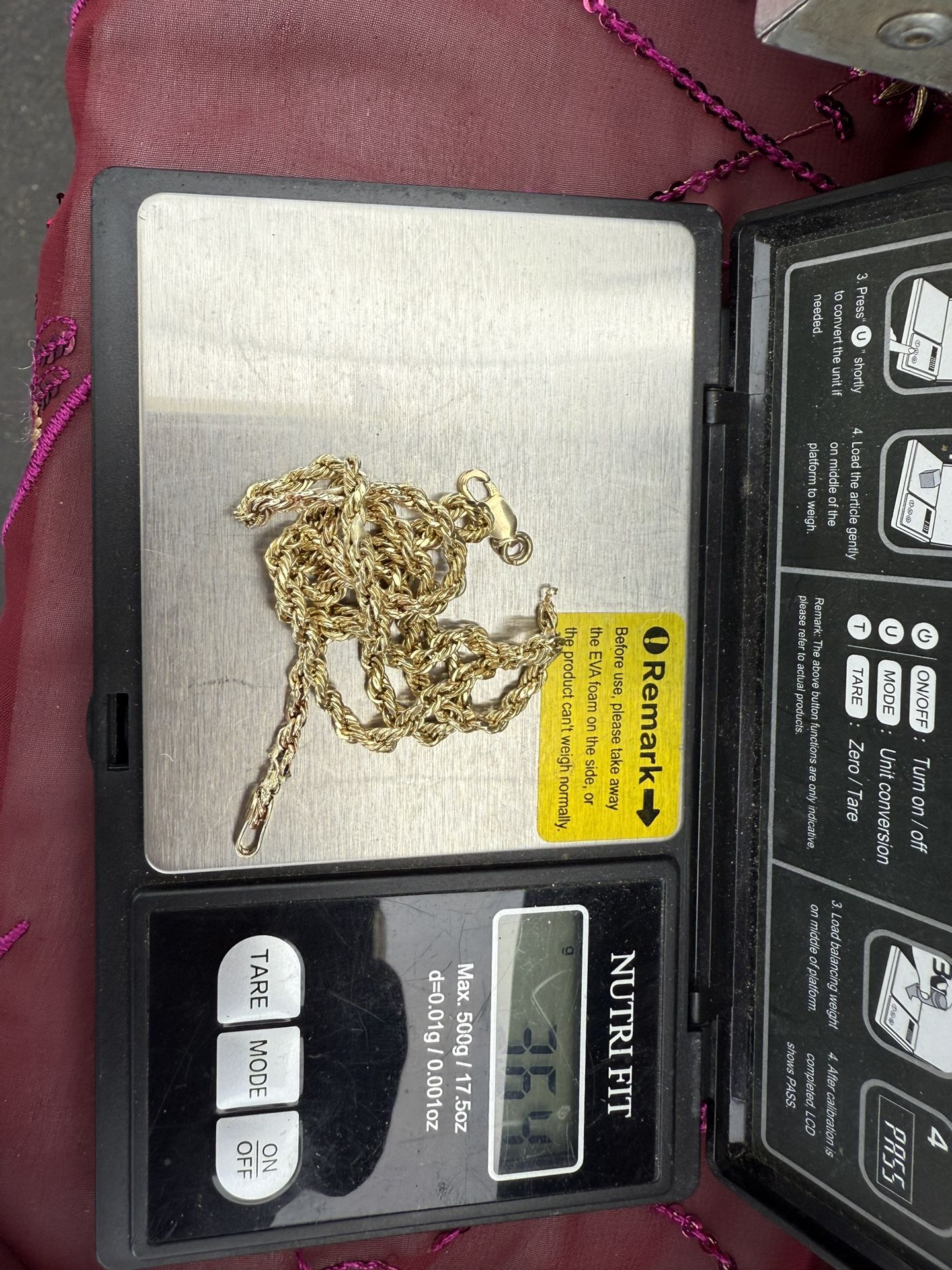 Gold Rope And Letter S